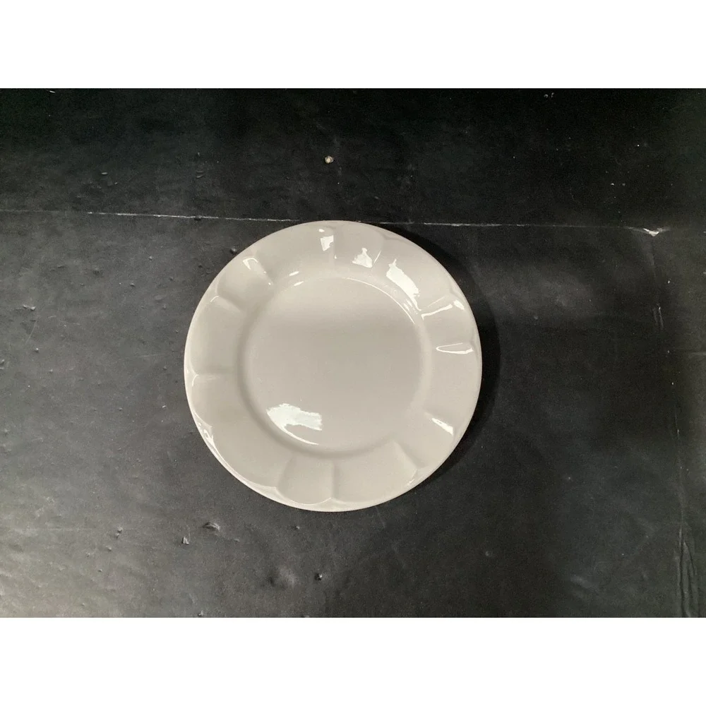 Set of 2 Vintage Henry Ford Museum White Scallop Salad Plates Pfaltzgraff 7.5